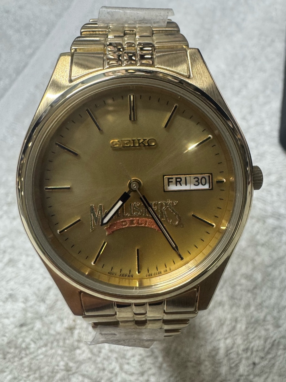 #175 Seiko solar Gold-Tone Men's Watch with Gold Dial and Bracelet